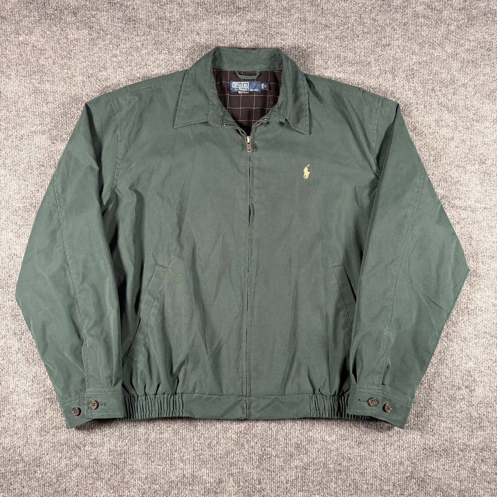 Vintage Polo Ralph Lauren Green Harrington Jacket,  Size Medium